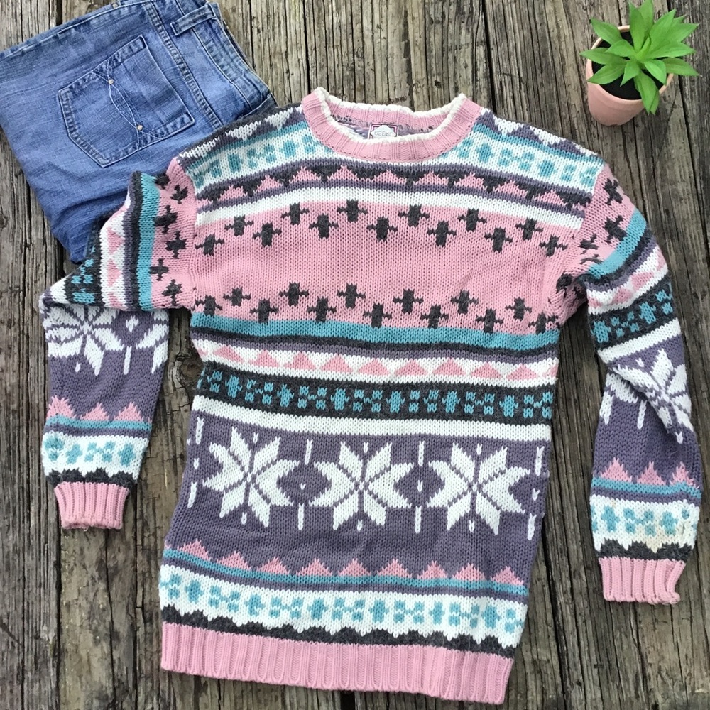 Vintage 80s Snowflake Sweater